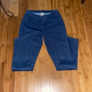 Denim stretch leggings. Size 8-10 medium